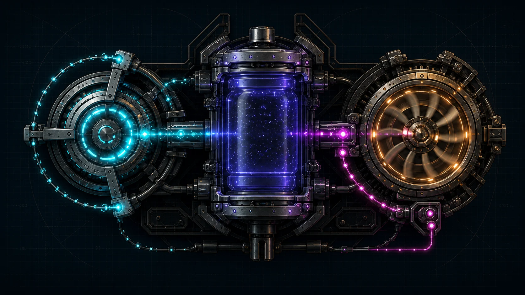 Wide schematic view of the ARC//FORGE machine