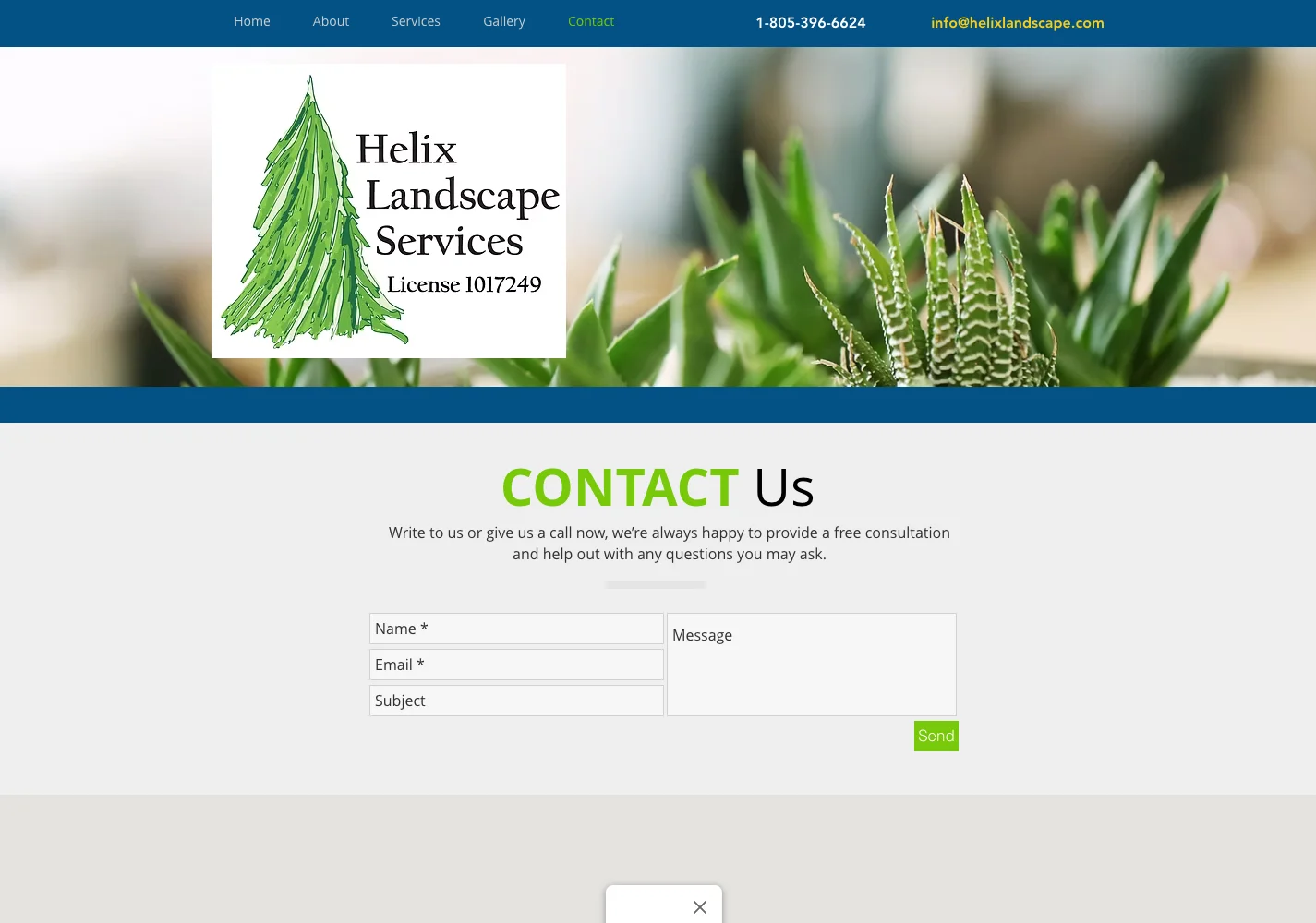 Before Helix contact page, captured from the actual website